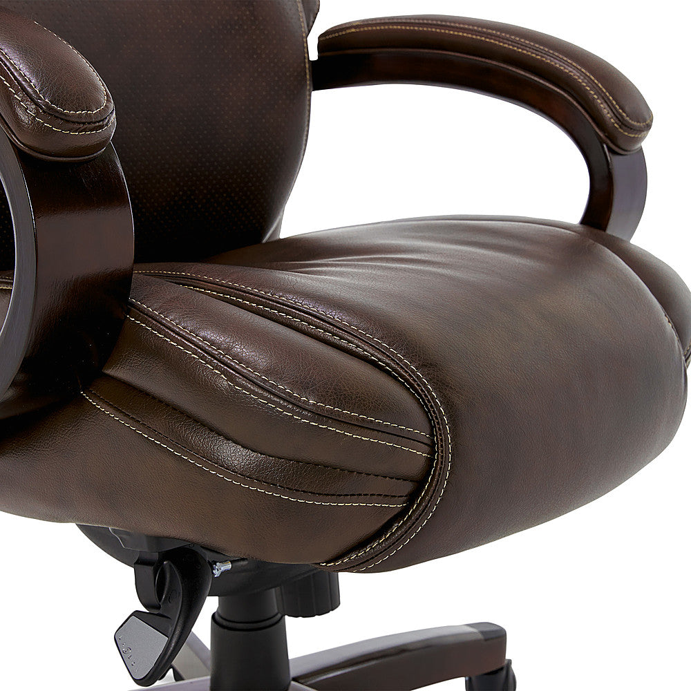 La-Z-Boy - Premium Hyland Executive Office Chair with AIR Lumbar Technology - Coffee Brown_7