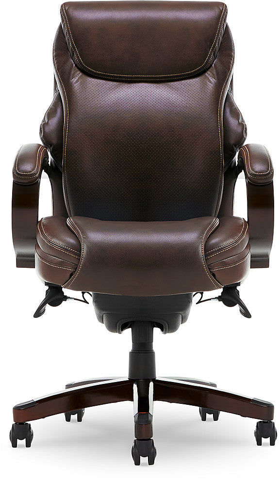 La-Z-Boy - Premium Hyland Executive Office Chair with AIR Lumbar Technology - Coffee Brown_6