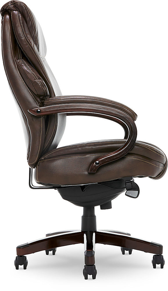 La-Z-Boy - Premium Hyland Executive Office Chair with AIR Lumbar Technology - Coffee Brown_5
