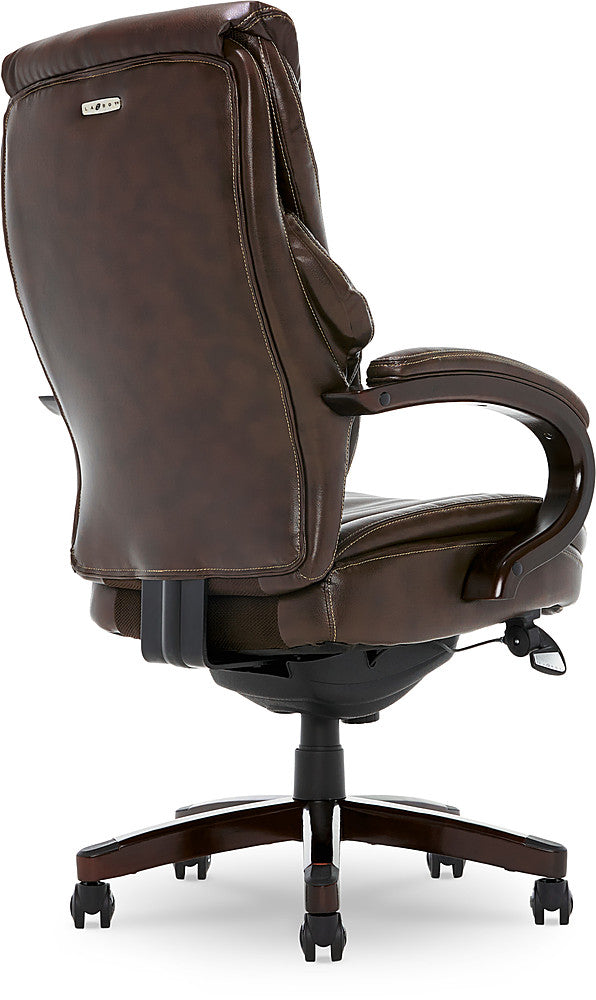 La-Z-Boy - Premium Hyland Executive Office Chair with AIR Lumbar Technology - Coffee Brown_4