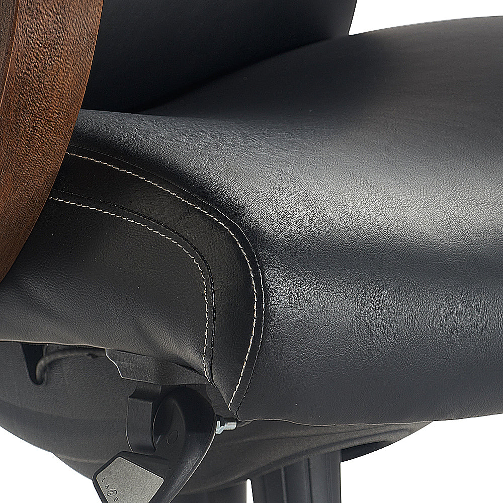 La-Z-Boy - Greyson Modern Faux Leather Executive Chair - Black_5