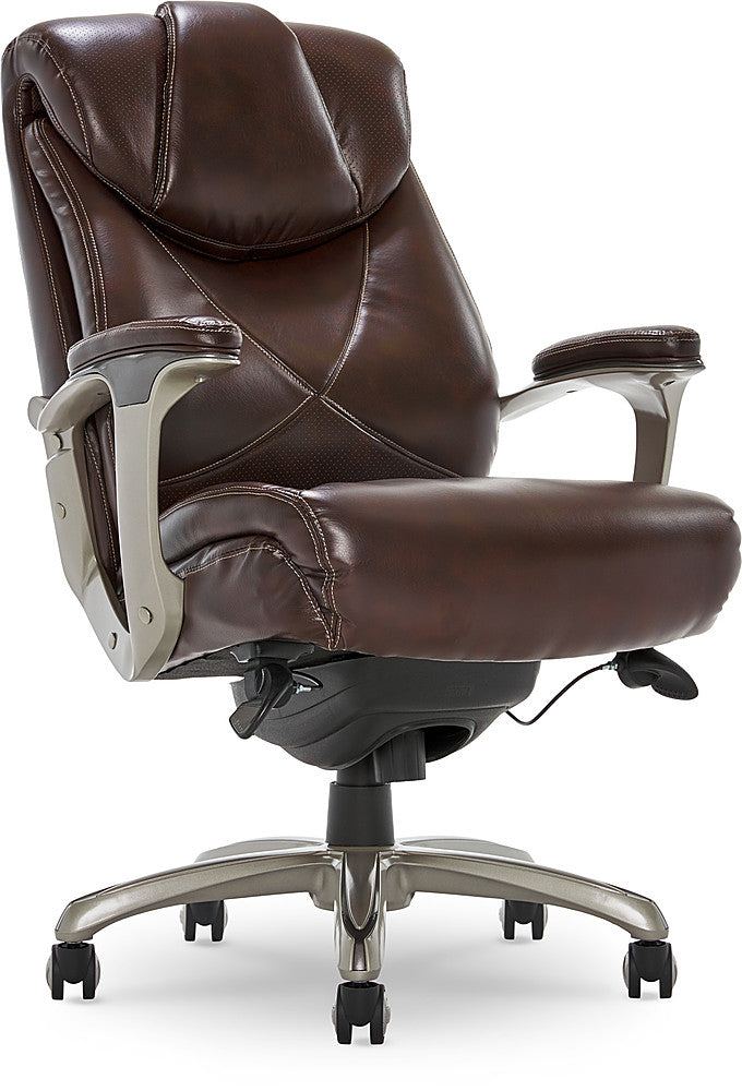 La-Z-Boy - Cantania Bonded Leather Executive Office Chair - Coffee Brown_0