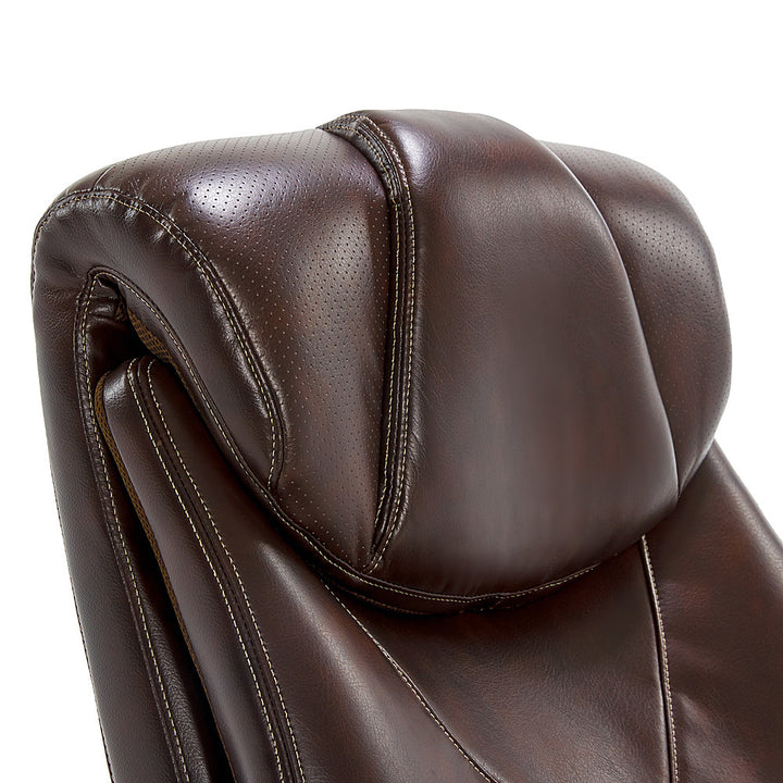 La-Z-Boy - Cantania Bonded Leather Executive Office Chair - Coffee Brown_11