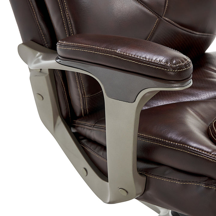 La-Z-Boy - Cantania Bonded Leather Executive Office Chair - Coffee Brown_9