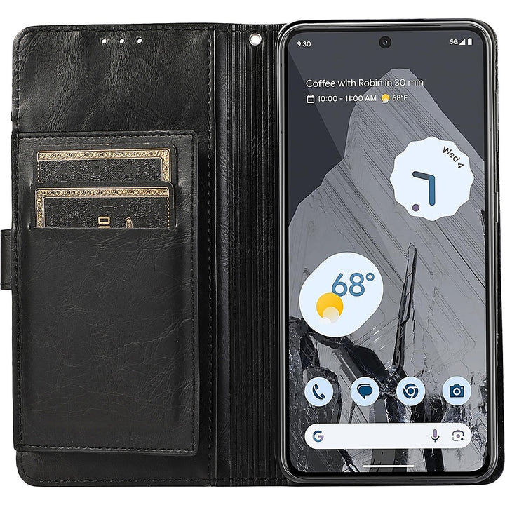 SaharaCase - Leather Folio Wallet Case for Google Pixel 8 Pro - Black_2