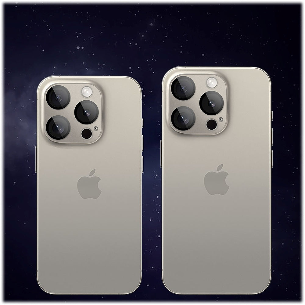 SaharaCase - ZeroDamage Camera Lens Protector for Apple iPhone 15 Pro and iPhone 15 Pro Max (2-Pack) - Titanium_1
