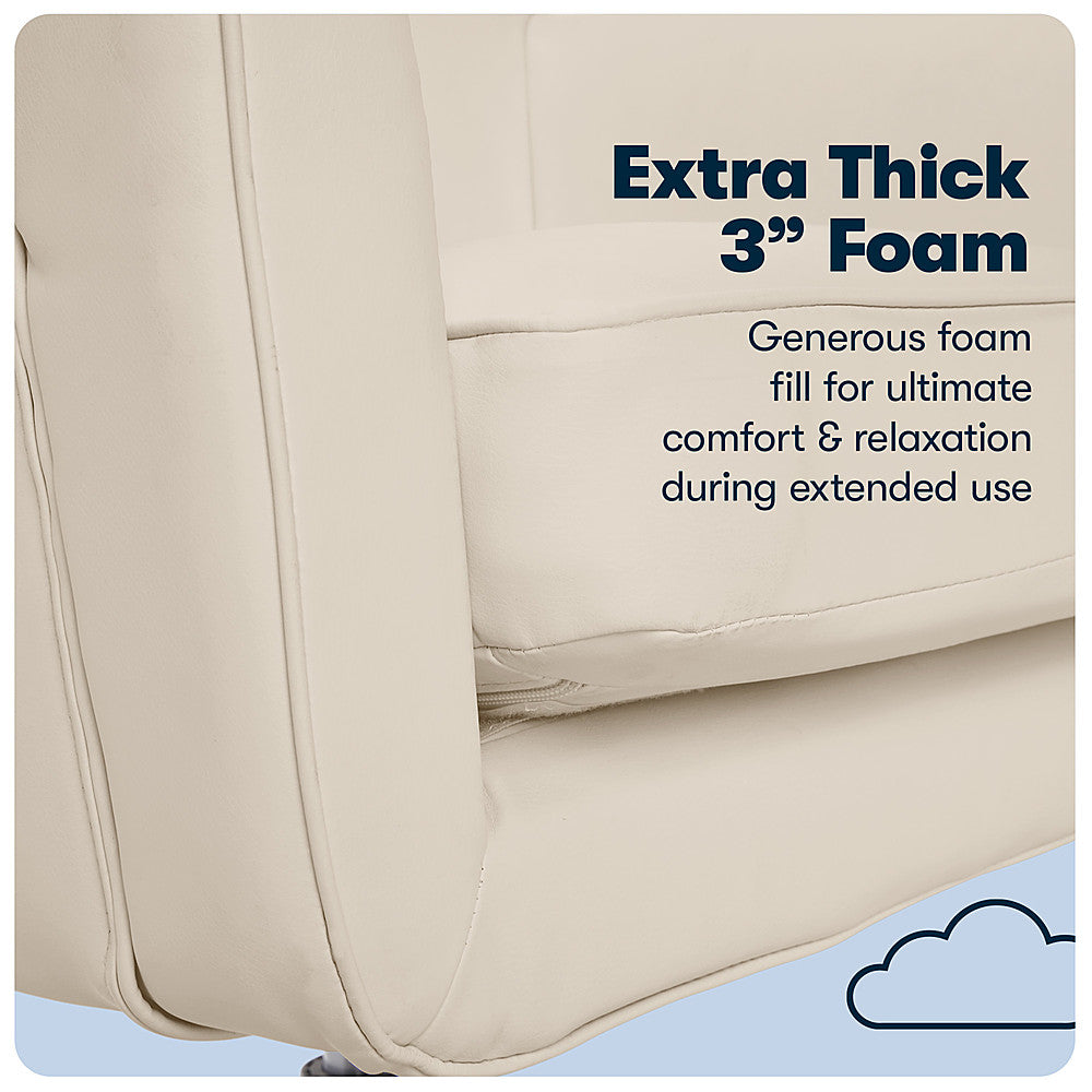 Serta - Ashland Bonded Leather & Memory Foam Home Office Chair - Cream_12