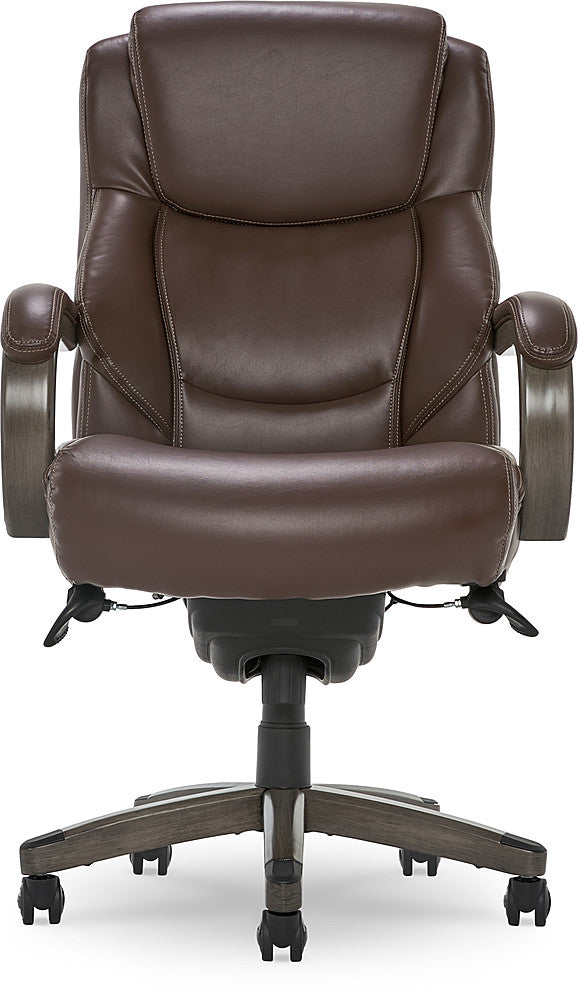 La-Z-Boy - Delano Big & Tall Bonded Leather Executive Chair - Chocolate Brown/Gray Wood_8