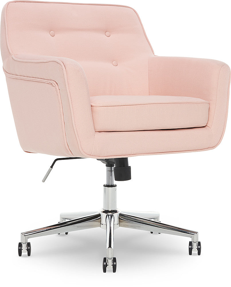 Serta - Ashland Memory Foam & Twill Fabric Home Office Chair - Blush Pink_1