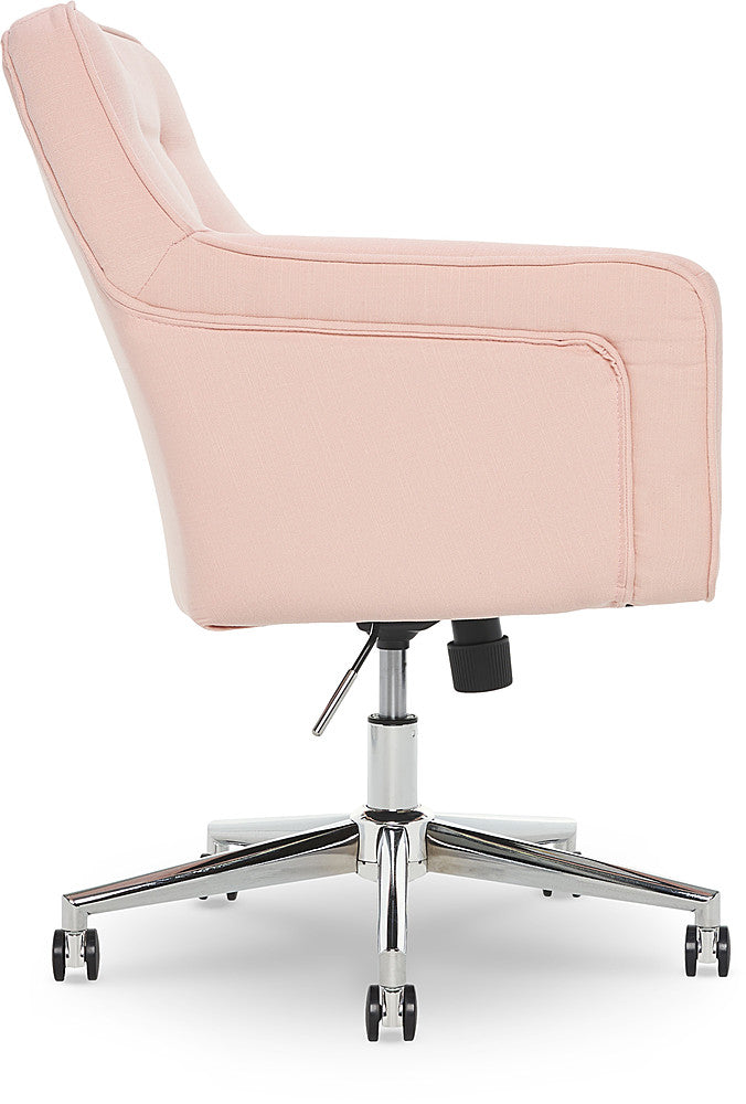 Serta - Ashland Memory Foam & Twill Fabric Home Office Chair - Blush Pink_11