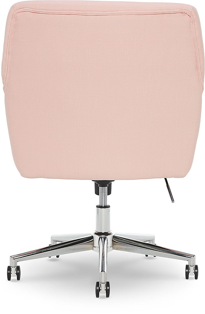 Serta - Ashland Memory Foam & Twill Fabric Home Office Chair - Blush Pink_9