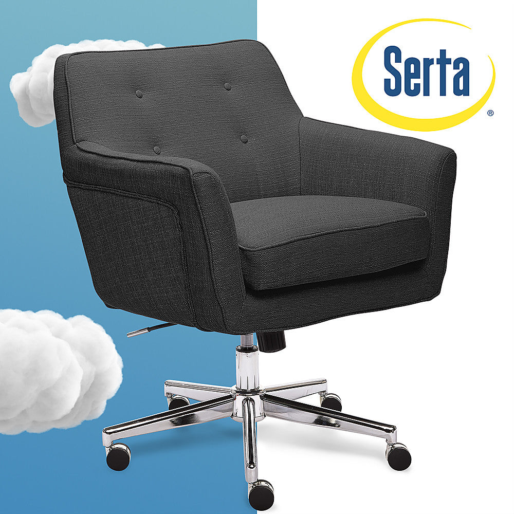 Serta - Ashland Memory Foam & Twill Fabric Home Office Chair - Graphite_12