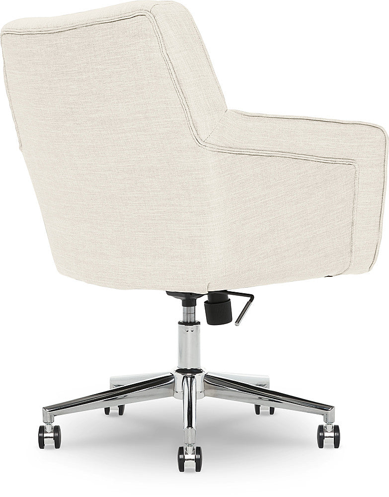 Serta - Ashland Memory Foam & Twill Fabric Home Office Chair - Ivory_10