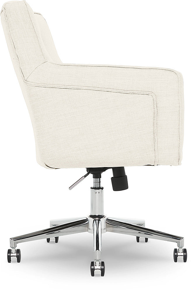 Serta - Ashland Memory Foam & Twill Fabric Home Office Chair - Ivory_11