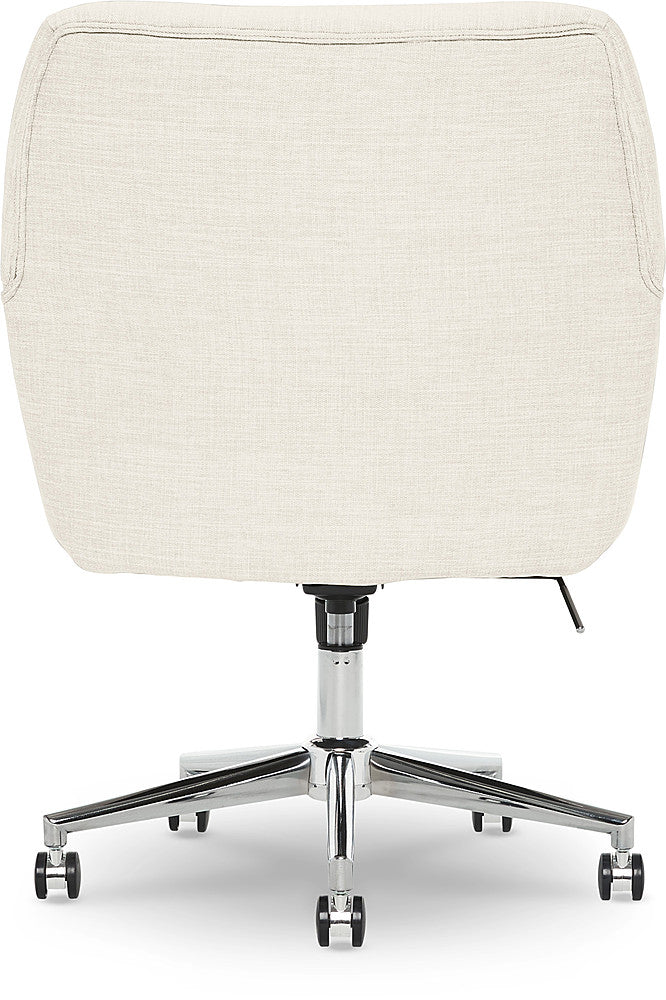 Serta - Ashland Memory Foam & Twill Fabric Home Office Chair - Ivory_9