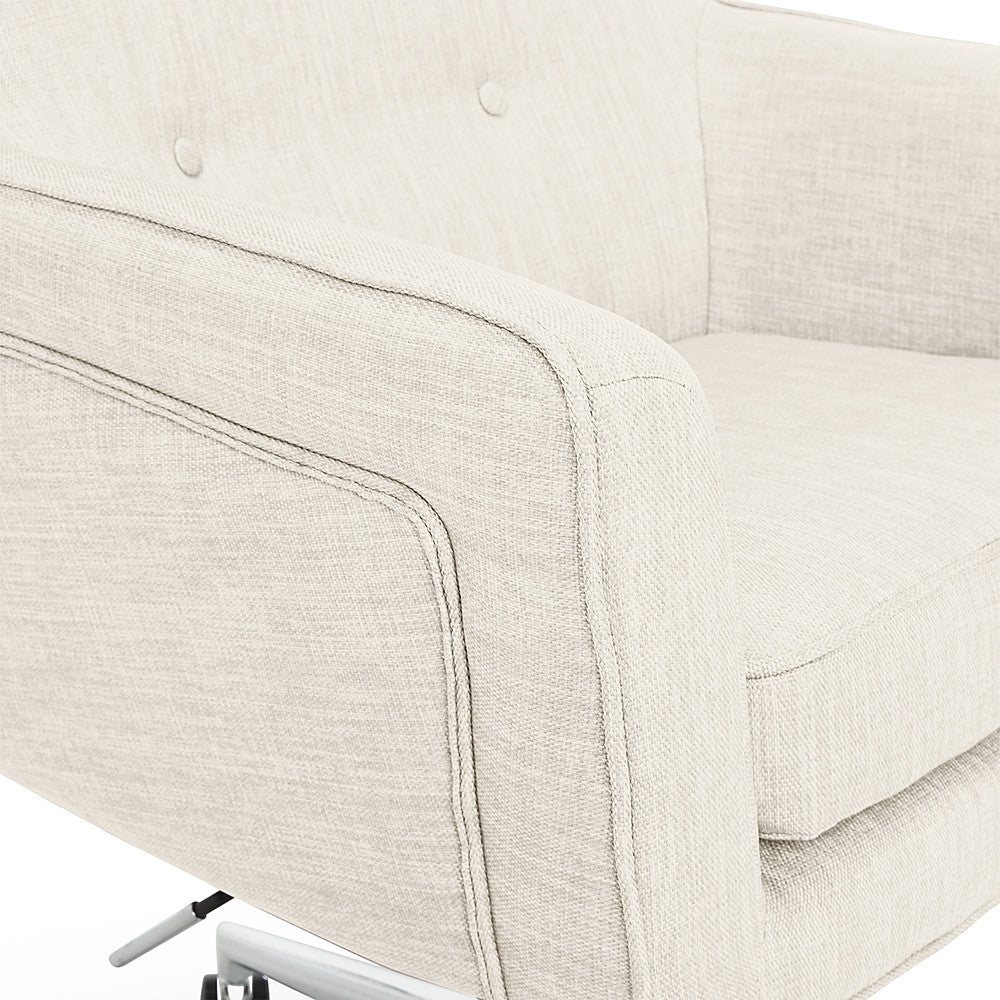 Serta - Ashland Memory Foam & Twill Fabric Home Office Chair - Ivory_6