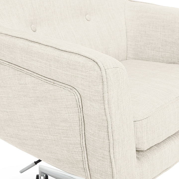 Serta - Ashland Memory Foam & Twill Fabric Home Office Chair - Ivory_6