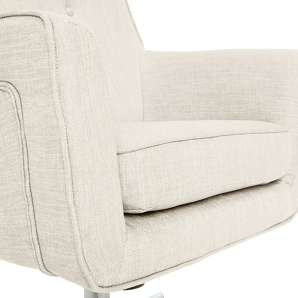 Serta - Ashland Memory Foam & Twill Fabric Home Office Chair - Ivory_7
