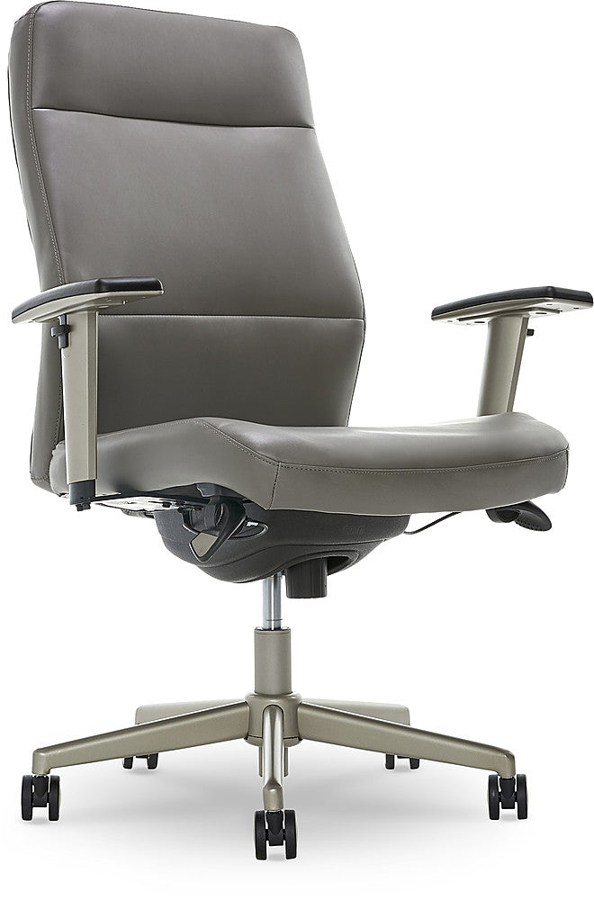 La-Z-Boy - Baylor Modern Bonded Leather Executive Chair - Gray - Bonded Leather_0