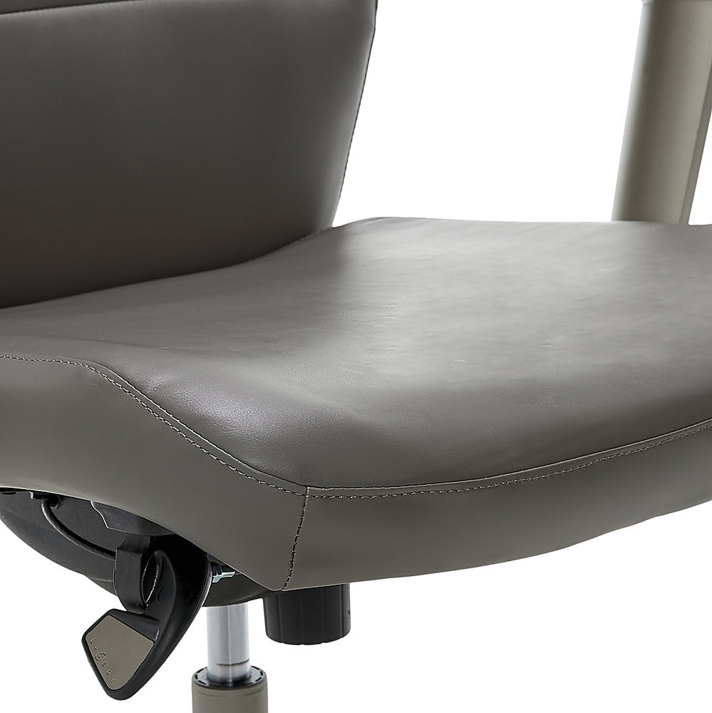 La-Z-Boy - Baylor Modern Bonded Leather Executive Chair - Gray - Bonded Leather_8