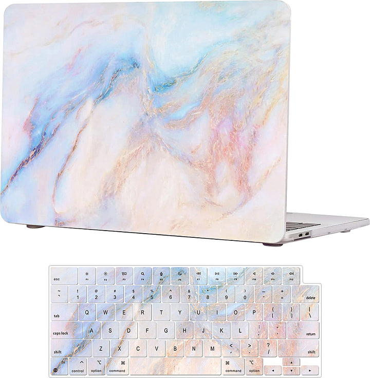 SaharaCase - Hybrid-Flex Arts Case for Apple MacBook Pro 16" Laptops - Marble Blue_4