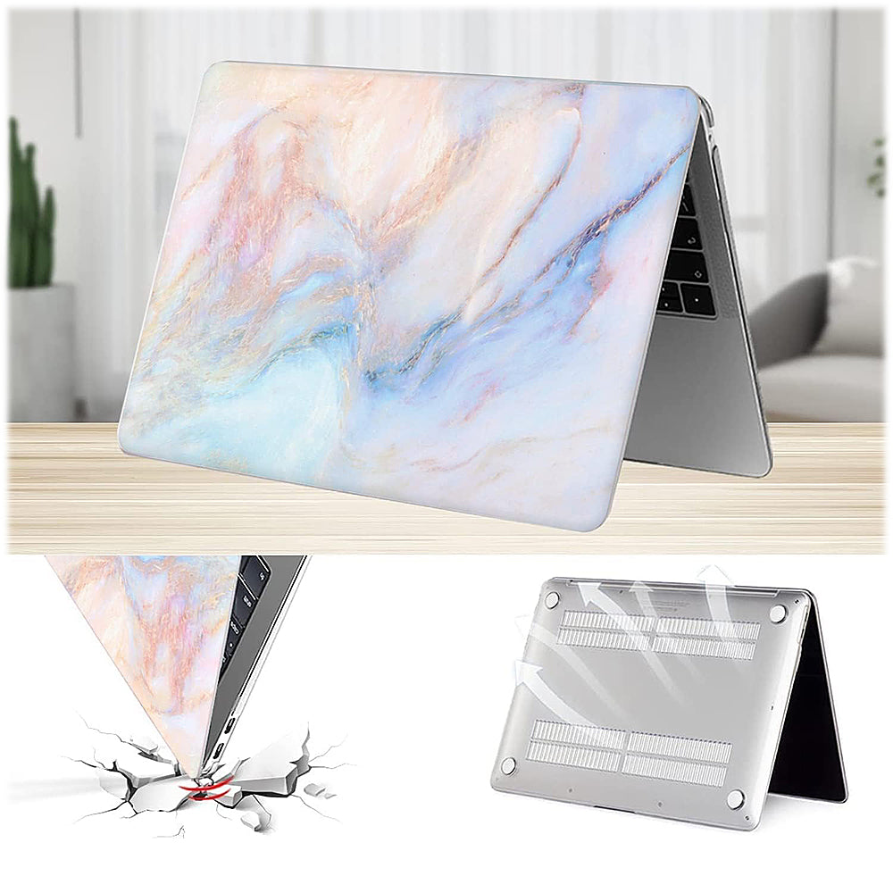 SaharaCase - Hybrid-Flex Arts Case for Apple MacBook Pro 16" Laptops - Marble Blue_3