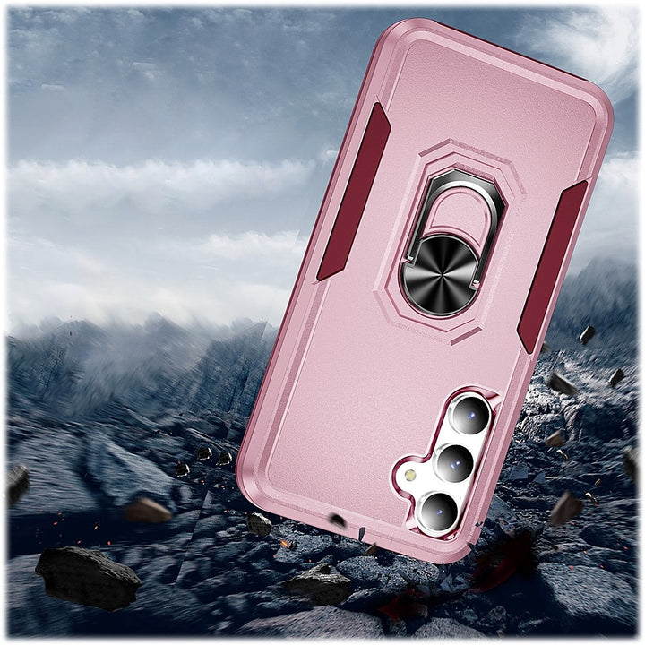 SaharaCase - Military Kickstand Series Case for Samsung Galaxy S23 FE - Rose Gold_3