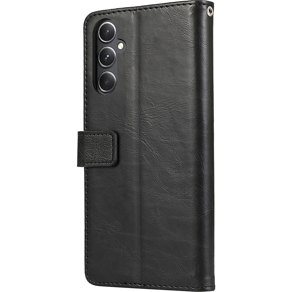 SaharaCase - Leather Folio Wallet Case for Samsung Galaxy S23 FE - Black_4