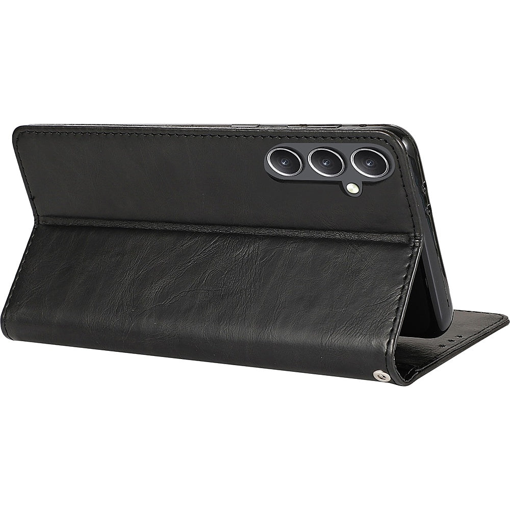 SaharaCase - Leather Folio Wallet Case for Samsung Galaxy S23 FE - Black_5