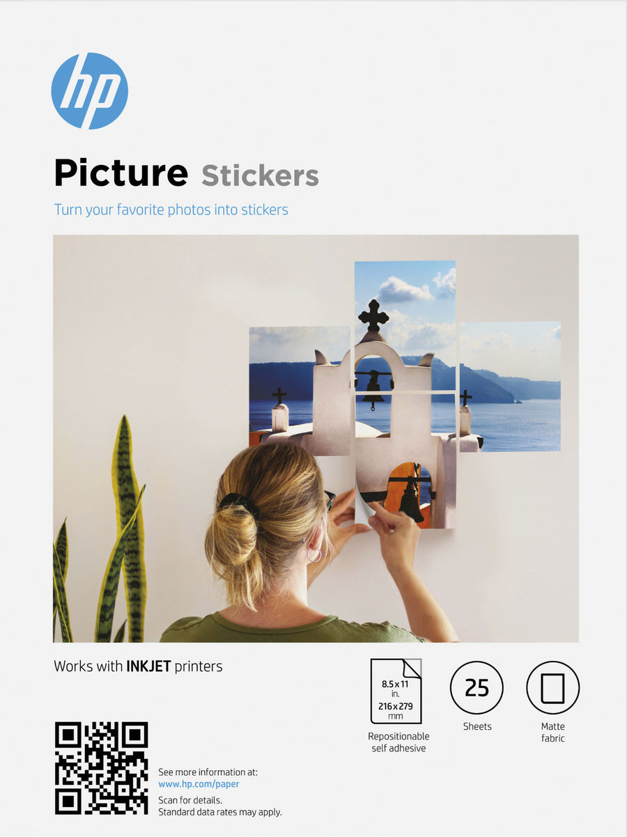 HP - 8.5 x 11" Picture Stickers - 25 Count_0