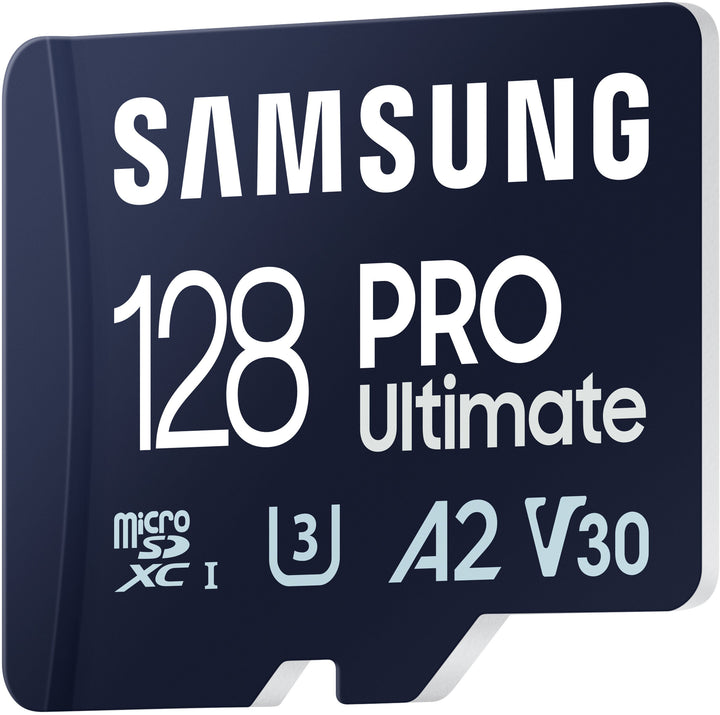 SAMSUNG PRO Ultimate + Reader 128GB microSDXC Memory Card, Up-to 200 MB/s, UHS-I, C10, U3,  V30, A2_5