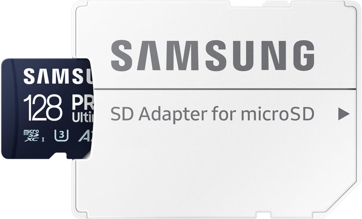 SAMSUNG PRO Ultimate + Adapter 128GB microSDXC Memory Card, Up-to 200 MB/s, UHS-I, C10, U3, V30, A2_2