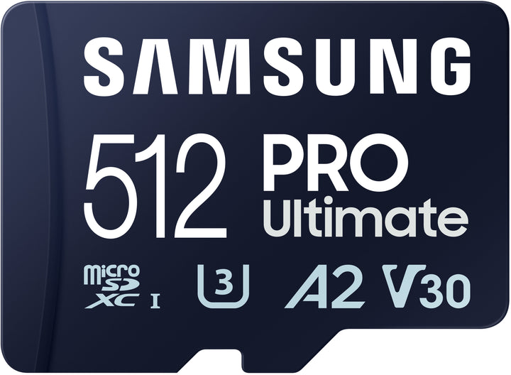 SAMSUNG PRO Ultimate + Reader 512GB microSDXC Memory Card, Up-to 200 MB/s, UHS-I, C10, U3,  V30, A2_5