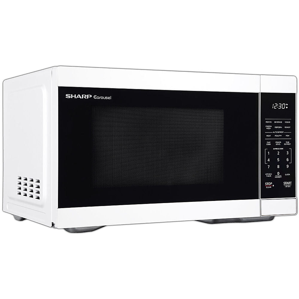 Sharp 1.1 Cu.ft  Countertop Microwave Oven in White - White_1
