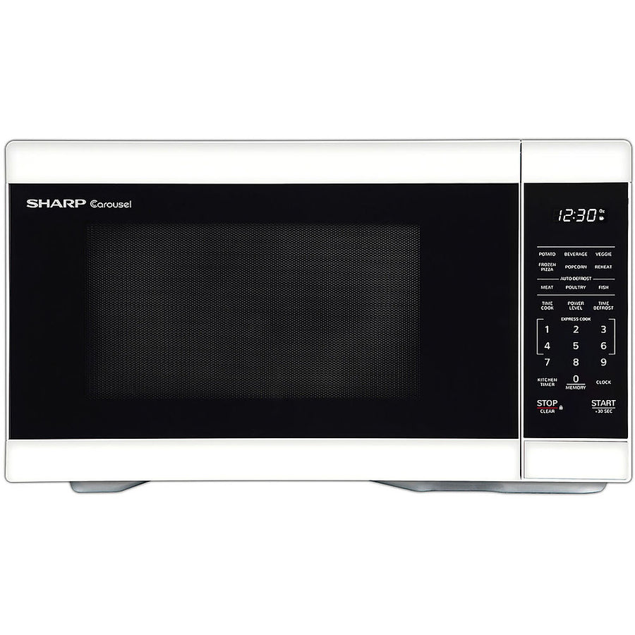 Sharp 1.1 Cu.ft  Countertop Microwave Oven in White - White_0