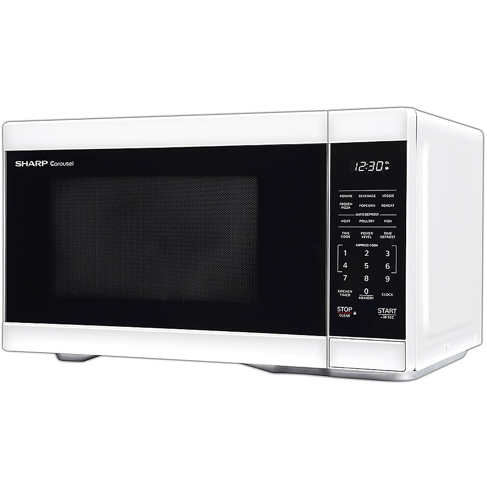 Sharp 1.1 Cu.ft  Countertop Microwave Oven in White - White_4