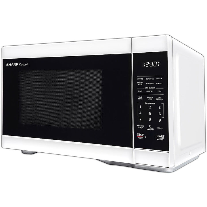 Sharp 1.1 Cu.ft  Countertop Microwave Oven in White - White_5