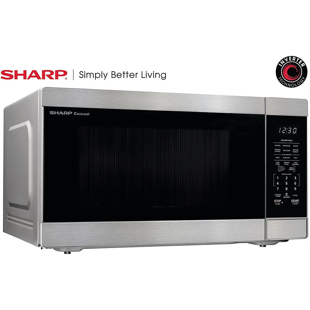 Sharp 2.2 Cu.ft  Countertop Microwave Oven with Inverter Technology in Stainless Steel - Stainless Steel_1