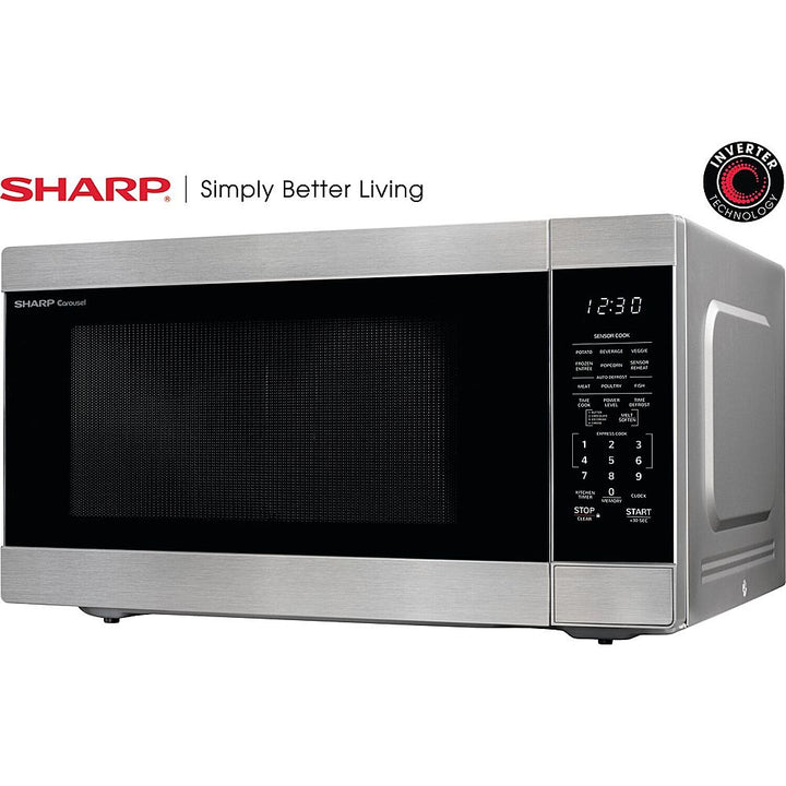 Sharp 2.2 Cu.ft  Countertop Microwave Oven with Inverter Technology in Stainless Steel - Stainless Steel_4
