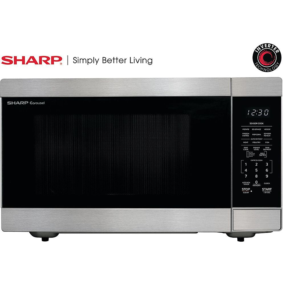 Sharp 2.2 Cu.ft  Countertop Microwave Oven with Inverter Technology in Stainless Steel - Stainless Steel_3