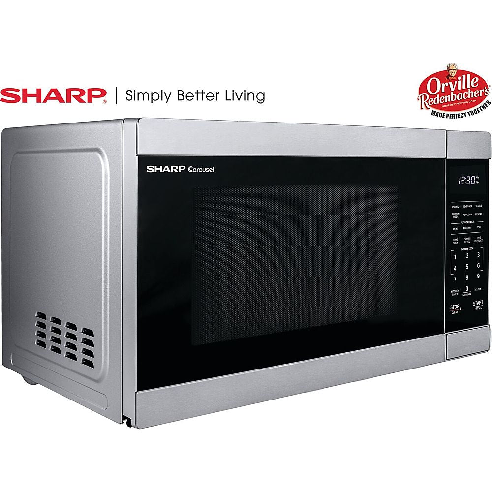 Sharp 1.1 Cu.ft  Countertop Microwave Oven in Stainless Steel with Orville Redenbacher Certification - Stainless Steel_4