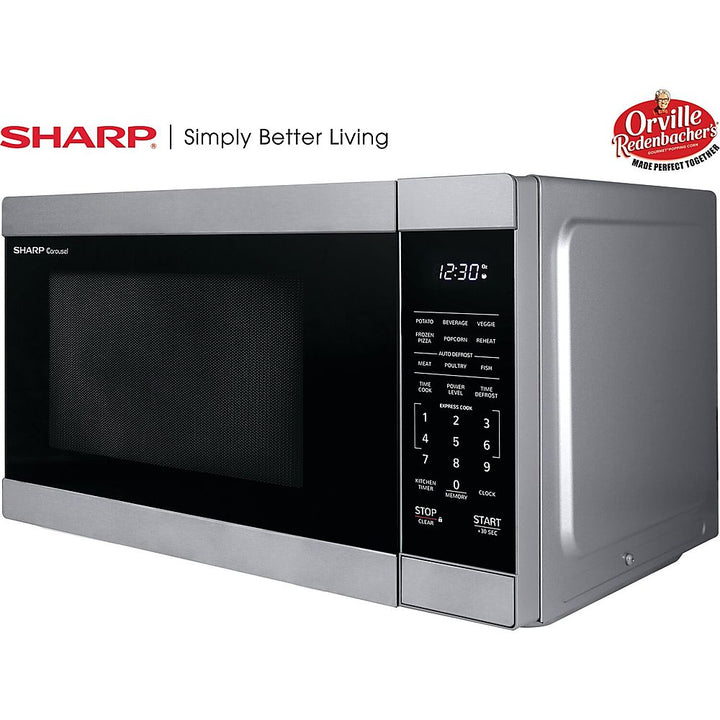 Sharp 1.1 Cu.ft  Countertop Microwave Oven in Stainless Steel with Orville Redenbacher Certification - Stainless Steel_2