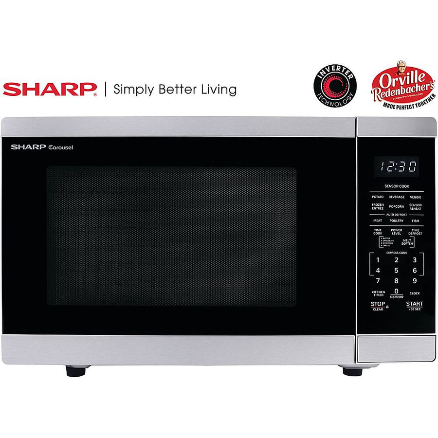 Sharp 1.4 Cu.ft  Countertop Microwave Oven in Stainless Steel with Orville Redenbacher's Certification - Stainless Steel_0