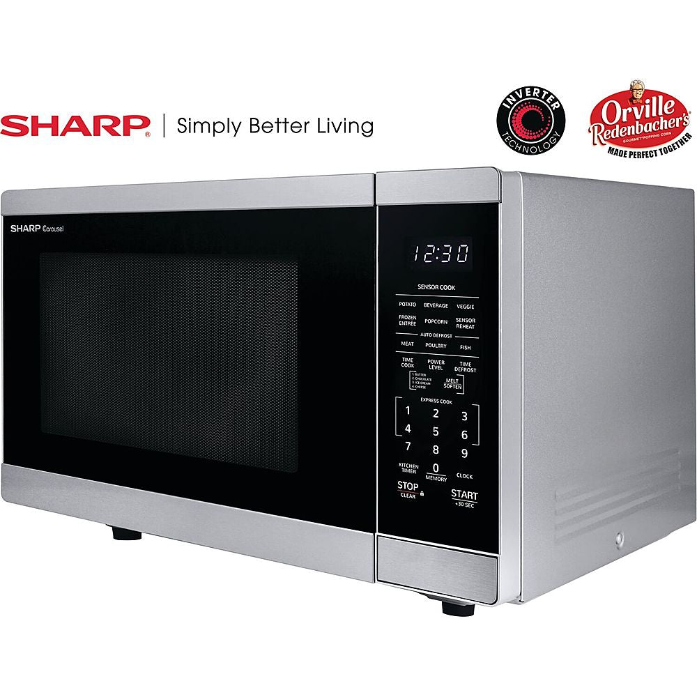Sharp 1.4 Cu.ft  Countertop Microwave Oven in Stainless Steel with Orville Redenbacher's Certification - Stainless Steel_5
