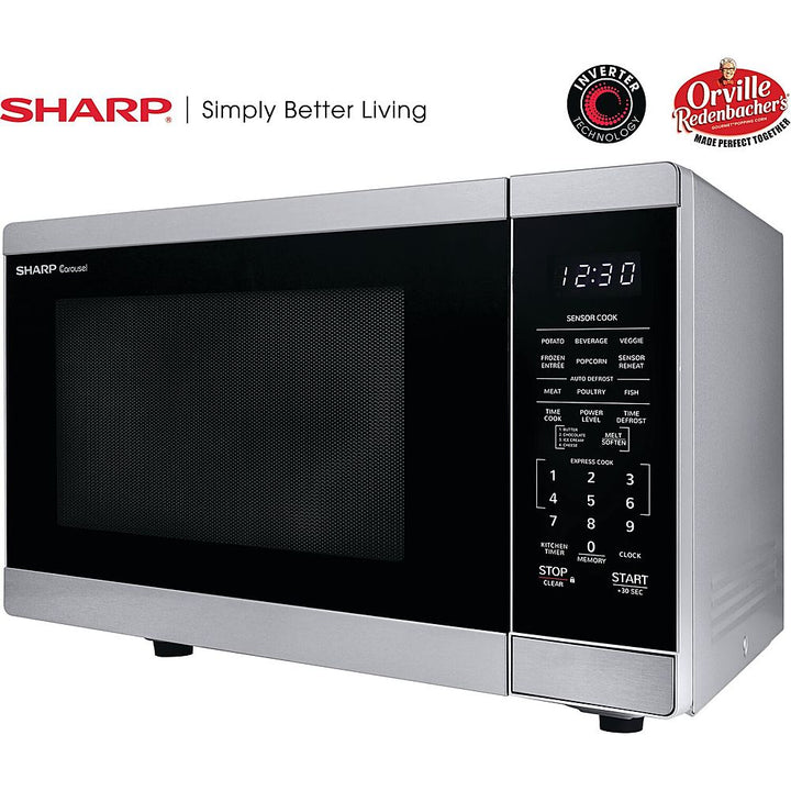 Sharp 1.4 Cu.ft  Countertop Microwave Oven in Stainless Steel with Orville Redenbacher's Certification - Stainless Steel_6
