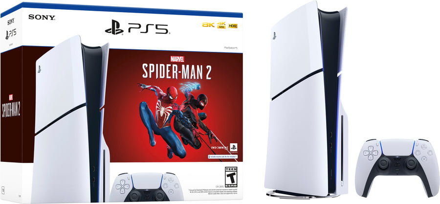 Sony - PlayStation 5 Console – Marvel's Spider-Man 2 Bundle (Full Game Download Included) - White_0