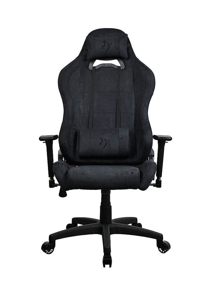 Arozzi - Torretta Supersoft Upholstery Fabric Office/Gaming Chair - Pure Black_1