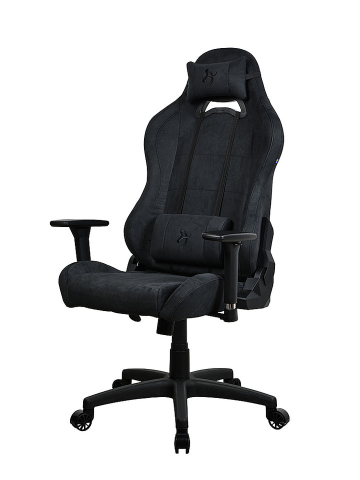 Arozzi - Torretta Supersoft Upholstery Fabric Office/Gaming Chair - Pure Black_0