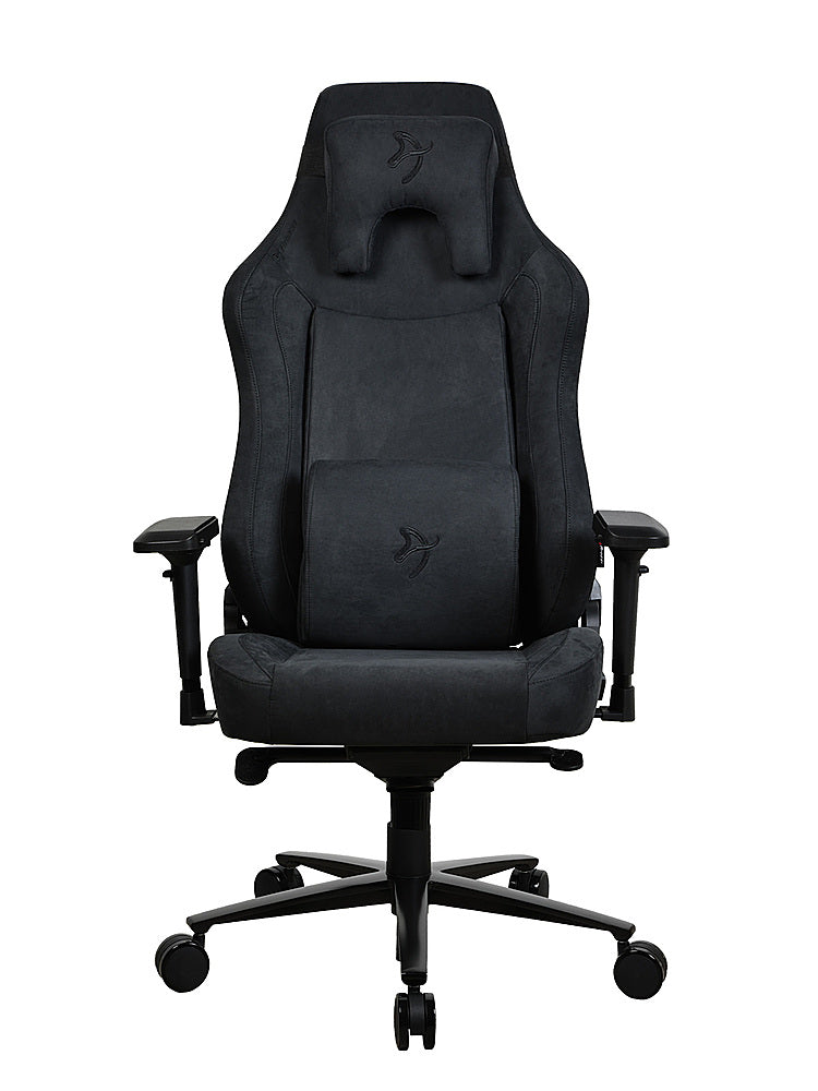 Arozzi - Vernazza Series Top-Tier Premium XL Supersoft Upholstery Fabric Office/Gaming Chair - Pure Black_1