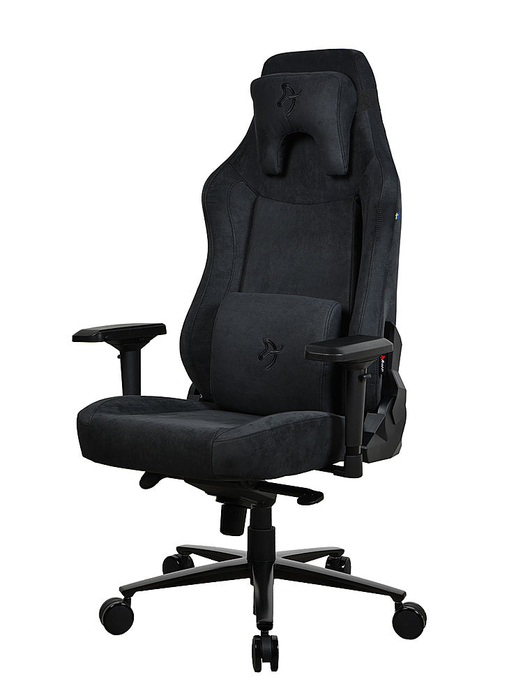 Arozzi - Vernazza Series Top-Tier Premium XL Supersoft Upholstery Fabric Office/Gaming Chair - Pure Black_0